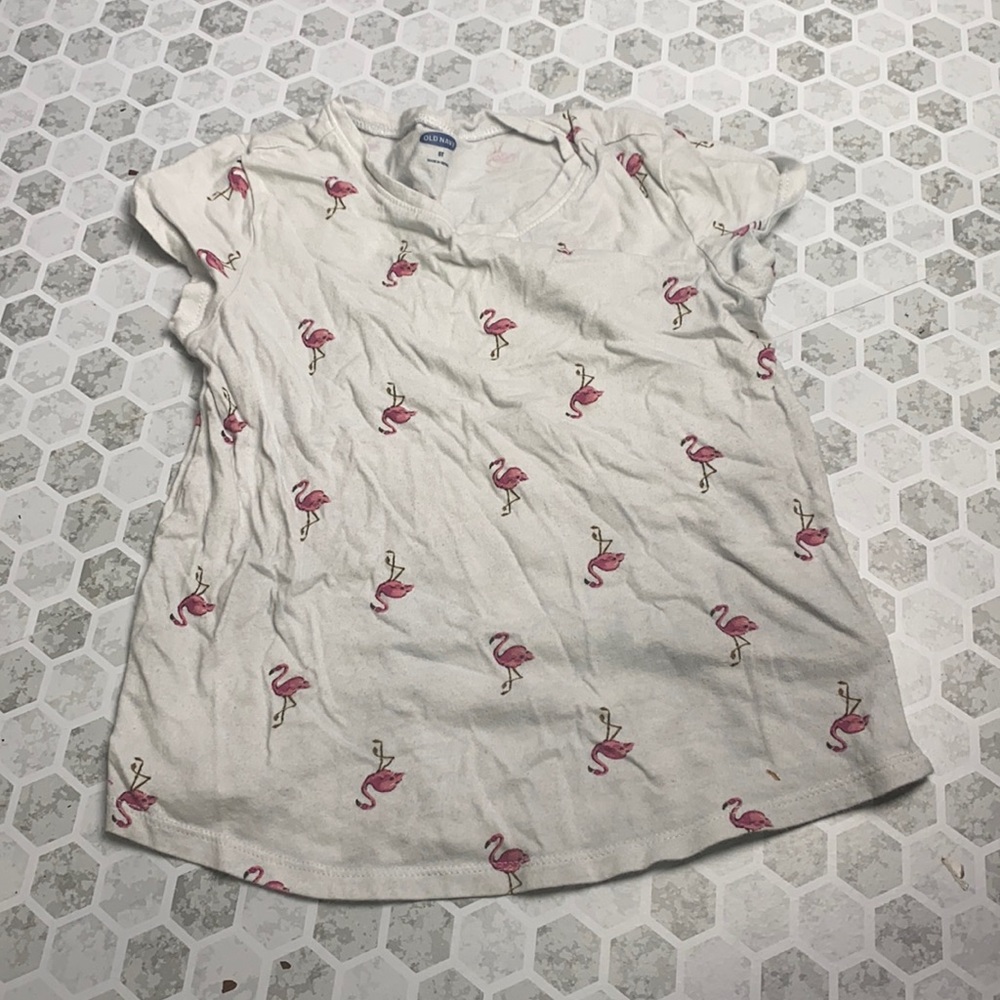Old Navy 5T Short Sleeve Flamingo Graphic T